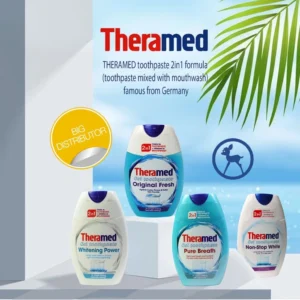 Theramed Pasta Gigi 2 in 1 Gel Toothpaste & Mouthrinse 75ml Original Germany berbagai varian