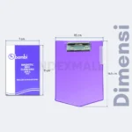 Dimensi Clipboard magnetic mini Bambi