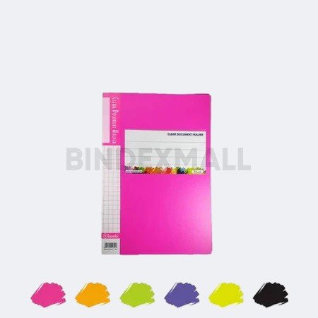Bambi PP Document Holder Map Dokumen Arsip Folio Isi 40 Lembar Original