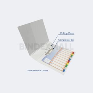 BINDEX MALL - BAMBI INSERT RING BINDER 2D RING A4 65mm- 2125M terbuka