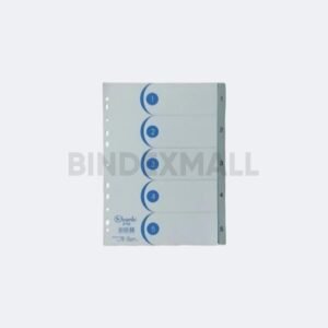 Bambi Isi Binder A4 Divider & Indexes Pembatas Kertas Binder Edisi ACT Numeric Index 1-5 with Multiholes Rigid PVC 05 Grey Original