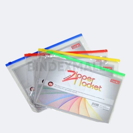 Benex Organizer Map Dokumen A4 Zipper Pocket Tipe PVC Transparent Original