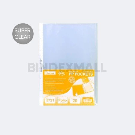 Plastik Pelindung Dokumen Folio Bindex Sheet Protector Super Clear 0.05mm Isi 20 Lembar