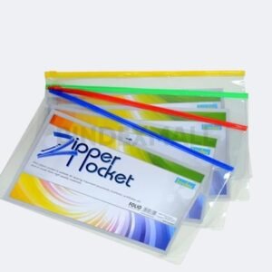 Benex Organizer Map Dokumen Folio Zipper Pocket Tipe PVC Transparant Original