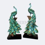 Hancraft Dekorasi Pajangan Peacock Statue Ornament Figurine Decoration