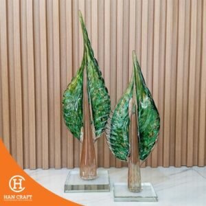 Hancraft Dekorasi Pajangan Crystal Leaf Art Decoration Set