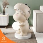 Dekorasi pajangan dinosaur by hancraft yang sudah dilengkapi dengan lampu
