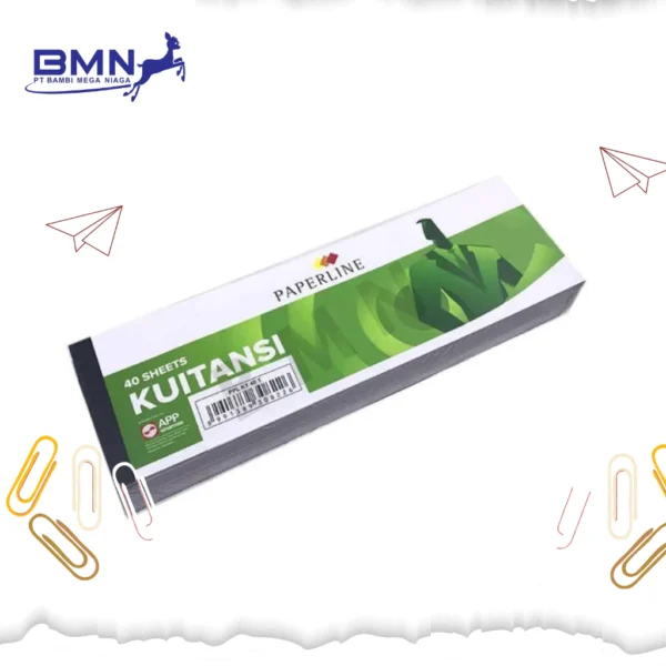 Buku kwitansi Paperline XL original 40 lembar tampak depan