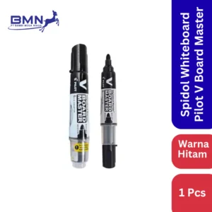 Spidol Whiteboard Pilot V Board Master Hitam dengan desain ergonomis dan tinta cair berkualitas tinggi