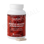 Suplemen otak BrainMD Brain Memory Power Boost botol 120 kapsul untuk meningkatkan memori dan fokus mental