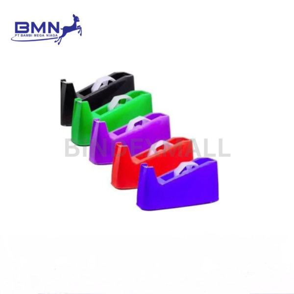 Tape Dispenser Lion 50 untuk isolasi 12mm dan 24mm dengan pisau tajam dan body kokoh untuk kebutuhan kantor dan pengemasan