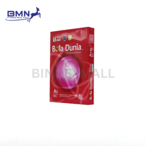 Kertas HVS A3 Bola Dunia 80gsm 1 rim isi 500 lembar untuk cetak poster, laporan kantor, dan materi desain profesional