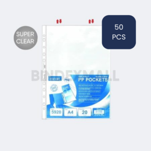 Bindex Sheet Protector A4 0.055 mic Super Clear multi holes 50 sets isi 1000 lembar