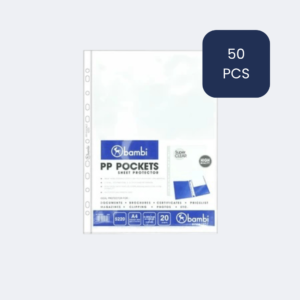 Bambi Plastik Dokumen A4 0.065mm Super Clear multi holes 50 sets isi 1000 lembar