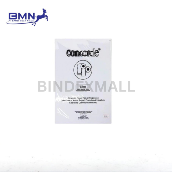 Kertas Concorde A4 90gsm warna putih premium isi 20 lembar untuk sertifikat proposal undangan dan dokumen kantor penting
