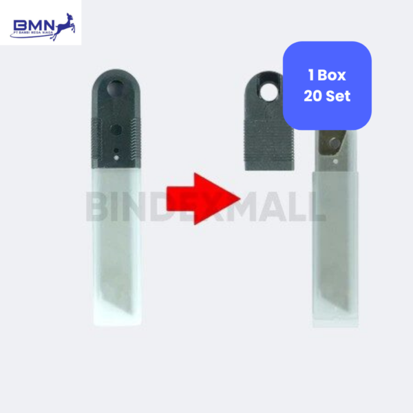 Isi Cutter 18mm Benex Refill Blade Original 1 Box 200 Pcs Grosir