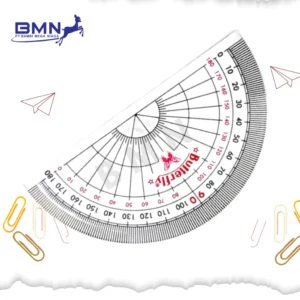 Busur derajat Butterfly 180 derajat plastik transparan tampak depan