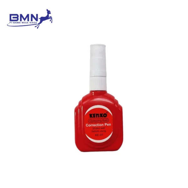 Tipe X Cair Kenko KE-01 correction fluid cepat kering dengan kuas halus untuk koreksi tulisan rapi