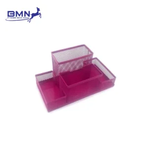 Tempat pensil jaring besi kotak organizer meja ATK serbaguna untuk mahasiswa dan kantor