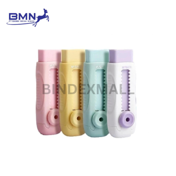 Penghapus lucu estetik M&G Fancy Quick Roll model mini cutter dengan warna ice cream pastel untuk pelajar dan stationery lovers