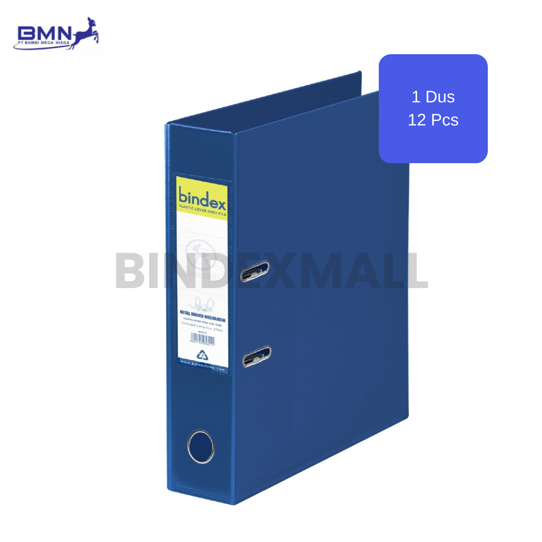 1010B 1 Dus 12 Pcs 1 Dus Ordner Bindex 1010B Lever Arch File PVC tersedia dalam 5 pilihan warna biru merah kuning hitam