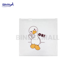 Pouch lucu Annuals Ok Duck A6 dengan desain bebek imut dan zipper berkualitas