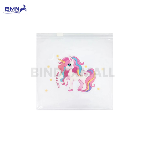 Pouch lucu Annuals Little Unicorn A6 dengan desain kelinci imut dan zipper berkualitas