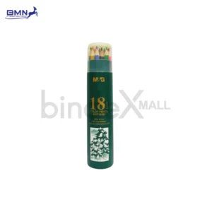 Pensil warna tabung hijau M&G hexagon 18 warna non toxic dengan kemasan praktis untuk anak sekolah