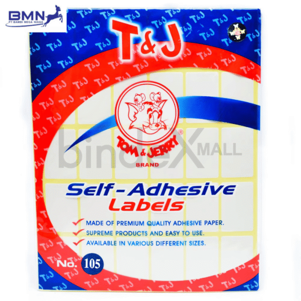 Label stiker self adhesive Tom Jerry nomor 105 ukuran 24x37mm untuk label harga dan produk kecil