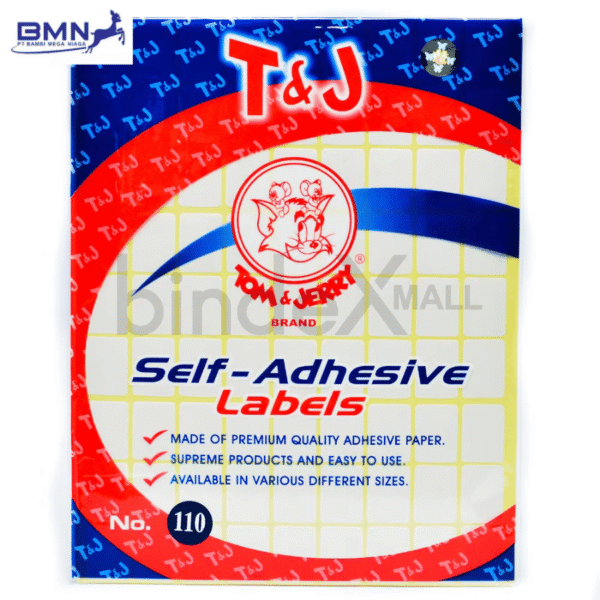Label stiker self adhesive Tom Jerry nomor 110 ukuran 16x22mm untuk label harga dan kode produk kecil