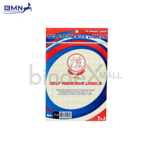 Stiker label bulat Tom and Jerry kode 114 diameter 13mm untuk produk dan kemasan