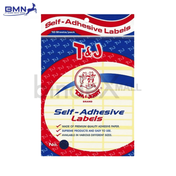 Label stiker self adhesive Tom Jerry nomor 126 ukuran 10x50mm slim untuk label kode dan harga produk