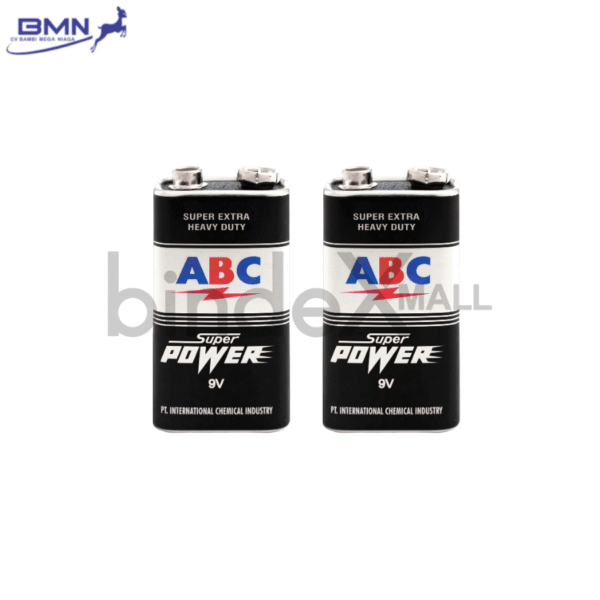 Baterai ABC 9V kotak per 1 pcs sumber daya stabil tahan lama untuk remote multimeter dan alarm