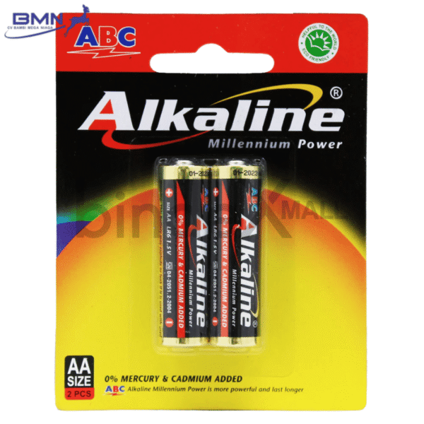Baterai AA ABC Alkaline isi 2 pcs 1.5 volt anti bocor tahan lama untuk remote jam dan senter
