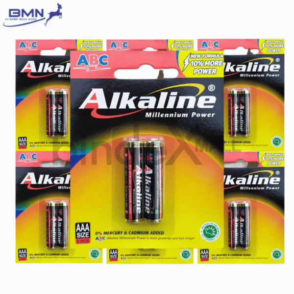 Baterai AAA ABC Alkaline isi 2 pcs 1.5 volt anti bocor tahan lama untuk remote mouse dan senter