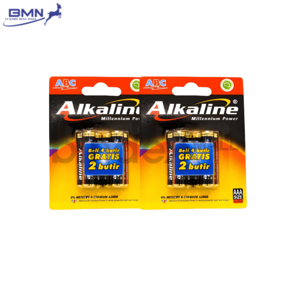 Baterai AAA ABC Alkaline isi 6 pcs 1.5 volt anti bocor tahan lama untuk remote mouse dan senter