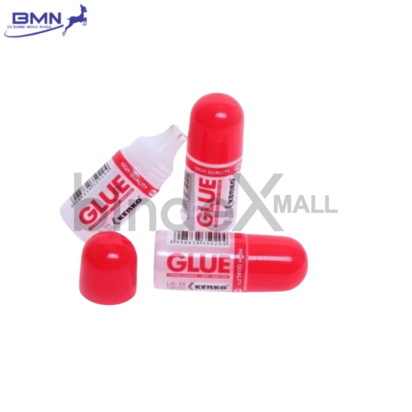 Kenko LG-35 lem cair 35ml aplikator runcing presisi perekat kuat cepat kering bening transparan