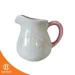Pink Blossom Ceramic Teapot and Plate