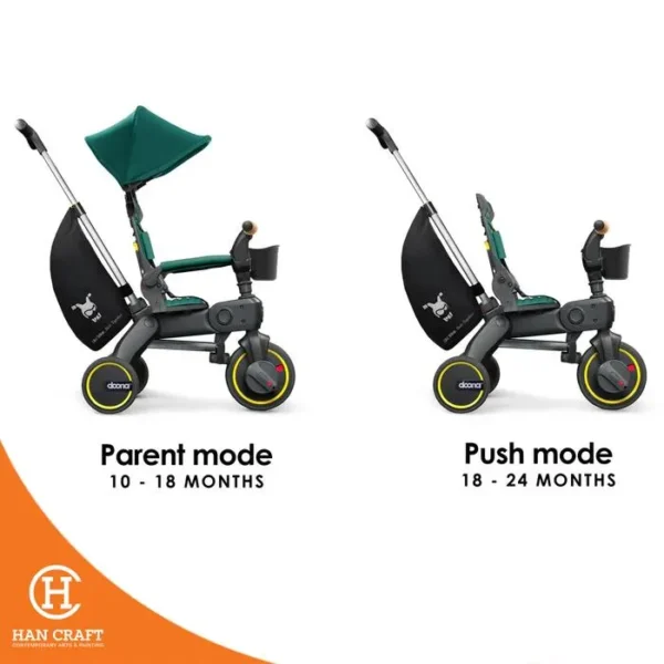 Doona Liki Trike S5 - Sepeda Dorong Anak Roda Tiga Tricycle ( Preloved )- Racing Green