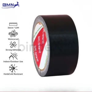 Lakban kain Daimaru hitam 2 inch 48mm cloth tape heavy duty natural rubber adhesive