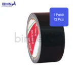 Lakban kain Daimaru 2 inch hitam paket grosir isi 12 roll heavy duty untuk bundling dan packaging industrial