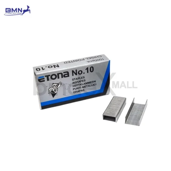 Isi stapler Etona nomor 10 baja kuat anti karat untuk kantor dan sekolah kompatibel semua stapler