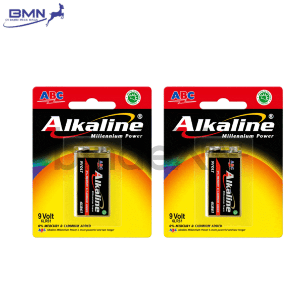Baterai 9V ABC Alkaline kotak 1 pcs tegangan stabil tahan lama untuk microphone alarm dan multitester