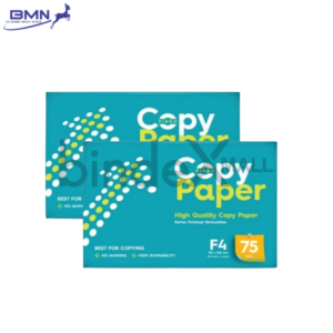 Kertas HVS F4 75 GSM 1 rim 500 lembar copy paper putih cerah untuk print fotokopi laser dan administrasi kantor
