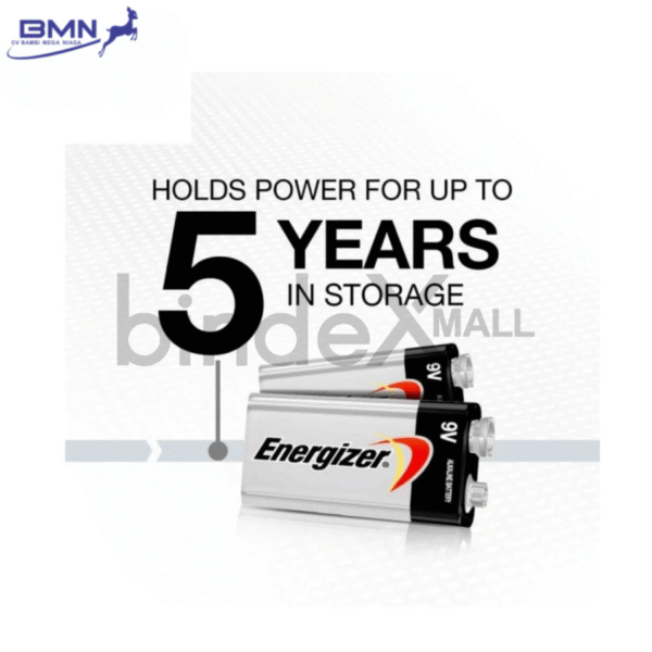 Baterai 9V Energizer Max alkaline kotak 1 pcs anti bocor tahan lama untuk microphone alarm dan smoke detector