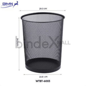 Joyko tempat sampah jaring logam WTBT-6003 keranjang sampah bulat elegan tahan lama untuk kantor dan ruang belajar