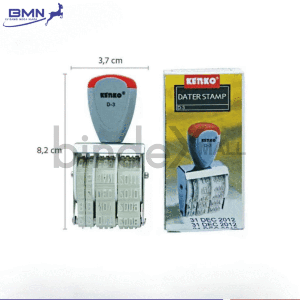 Kenko stempel tanggal D-3 5mm otomatis hasil cap rapi untuk administrasi kantor invoice dan arsip dokumen