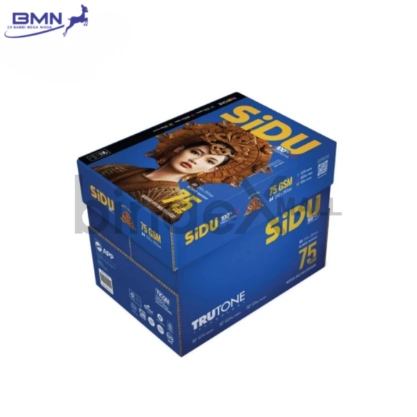 SIDU Kertas HVS F4 75 GSM 1 rim 500 lembar putih cerah anti macet kualitas stabil untuk print fotokopi dan administrasi kantor