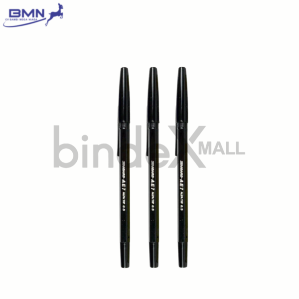 Pulpen Standard AE7 hitam 1 pcs Alfa Tip 0.5mm tinta lancar merek bolpen nomor satu Indonesia garansi macet
