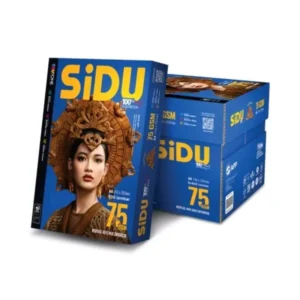 SIDU Kertas HVS F4 75 GSM 1 rim 500 lembar putih cerah anti macet kualitas stabil untuk print fotokopi dan administrasi kantor